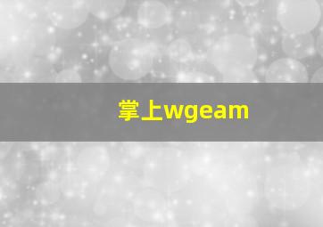 掌上wgeam