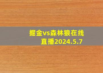 掘金vs森林狼在线直播2024.5.7