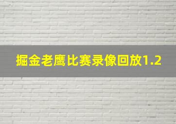 掘金老鹰比赛录像回放1.2