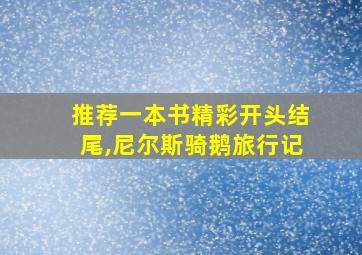 推荐一本书精彩开头结尾,尼尔斯骑鹅旅行记