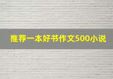 推荐一本好书作文500小说