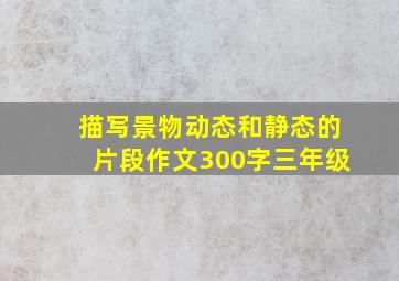 描写景物动态和静态的片段作文300字三年级