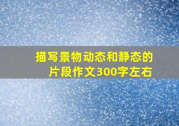 描写景物动态和静态的片段作文300字左右