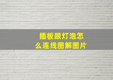 插板跟灯泡怎么连线图解图片