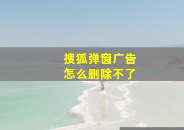 搜狐弹窗广告怎么删除不了