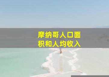 摩纳哥人口面积和人均收入