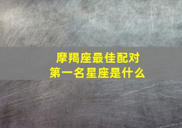 摩羯座最佳配对第一名星座是什么