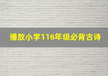 播放小学116年级必背古诗