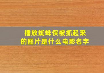 播放蜘蛛侠被抓起来的图片是什么电影名字