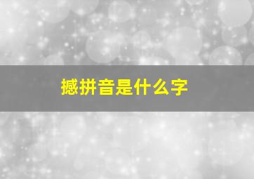 撼拼音是什么字