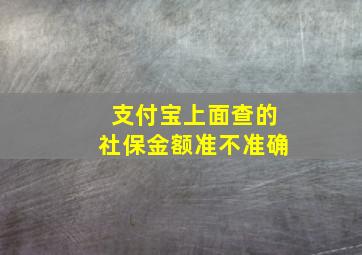 支付宝上面查的社保金额准不准确