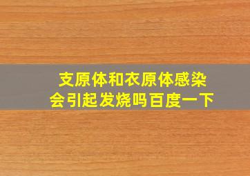 支原体和衣原体感染会引起发烧吗百度一下