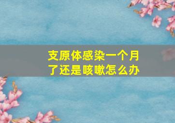 支原体感染一个月了还是咳嗽怎么办