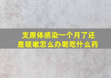 支原体感染一个月了还是咳嗽怎么办呢吃什么药