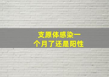 支原体感染一个月了还是阳性