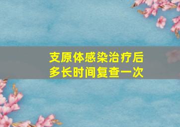 支原体感染治疗后多长时间复查一次