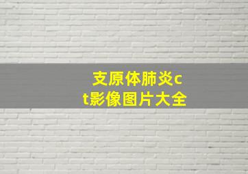 支原体肺炎ct影像图片大全