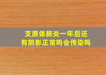 支原体肺炎一年后还有阴影正常吗会传染吗