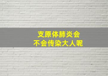 支原体肺炎会不会传染大人呢