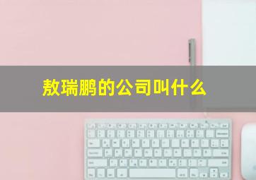 敖瑞鹏的公司叫什么