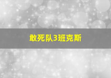 敢死队3班克斯