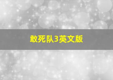 敢死队3英文版