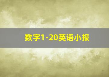 数字1-20英语小报