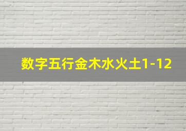 数字五行金木水火土1-12