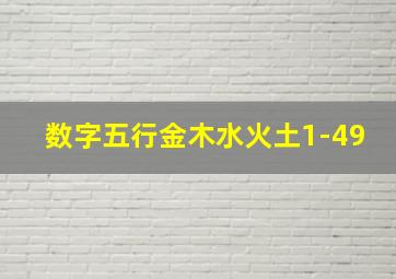 数字五行金木水火土1-49