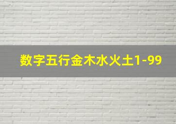 数字五行金木水火土1-99