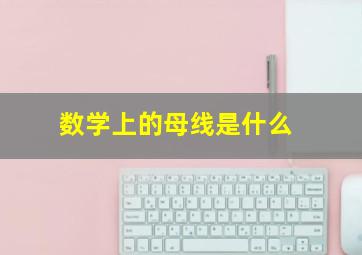 数学上的母线是什么