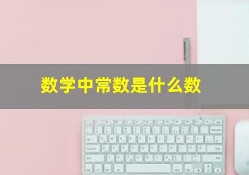 数学中常数是什么数