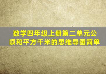 数学四年级上册第二单元公顷和平方千米的思维导图简单