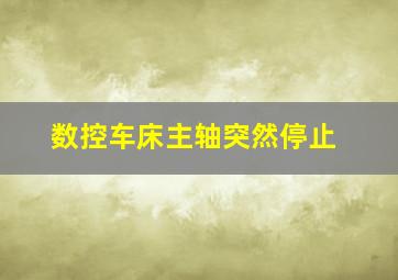 数控车床主轴突然停止