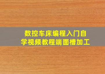 数控车床编程入门自学视频教程端面槽加工