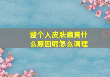 整个人皮肤偏黄什么原因呢怎么调理