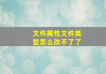 文件属性文件类型怎么改不了了