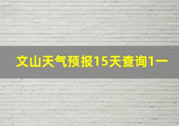 文山天气预报15天查询1一