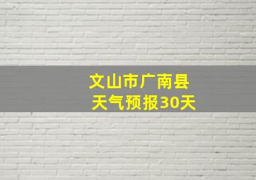 文山市广南县天气预报30天