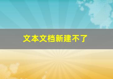 文本文档新建不了