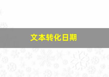 文本转化日期