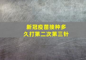 新冠疫苗接种多久打第二次第三针