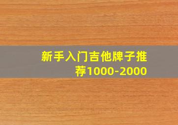 新手入门吉他牌子推荐1000-2000