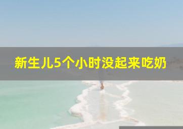 新生儿5个小时没起来吃奶