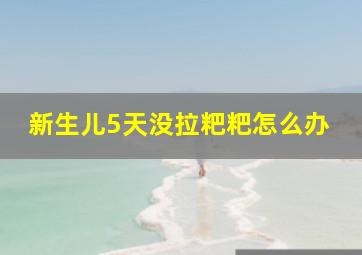 新生儿5天没拉粑粑怎么办