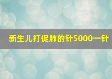 新生儿打促肺的针5000一针