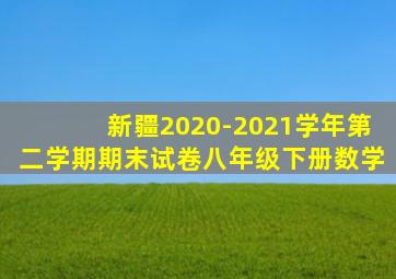 新疆2020-2021学年第二学期期末试卷八年级下册数学