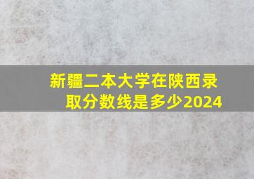 新疆二本大学在陕西录取分数线是多少2024