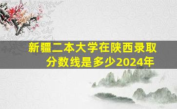 新疆二本大学在陕西录取分数线是多少2024年