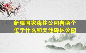 新疆国家森林公园有两个位于什么和天池森林公园